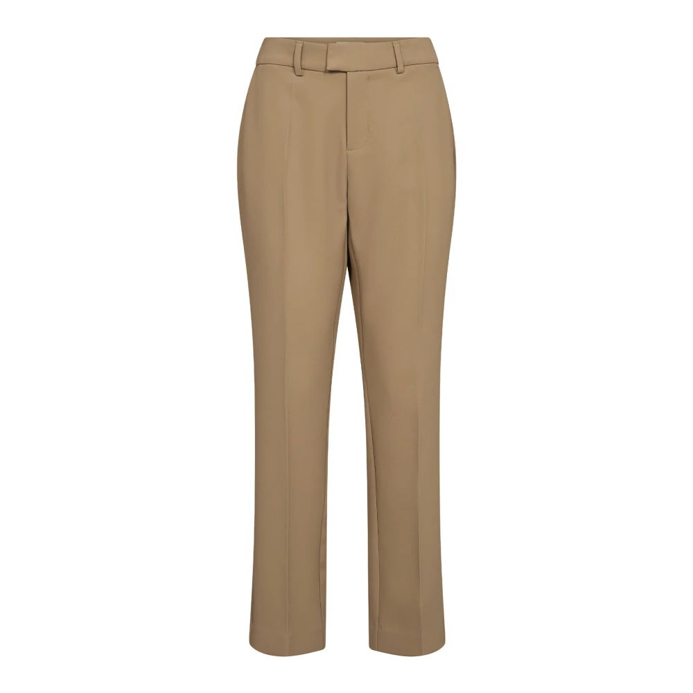 MOS MOSH Slim-fit Klassieke Persplooi Broek Brown Dames