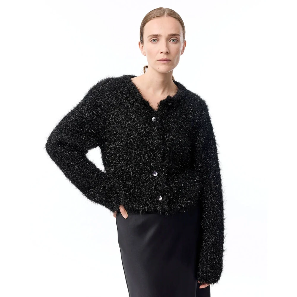 Knit-ted Lynn Cardigan Black Dames