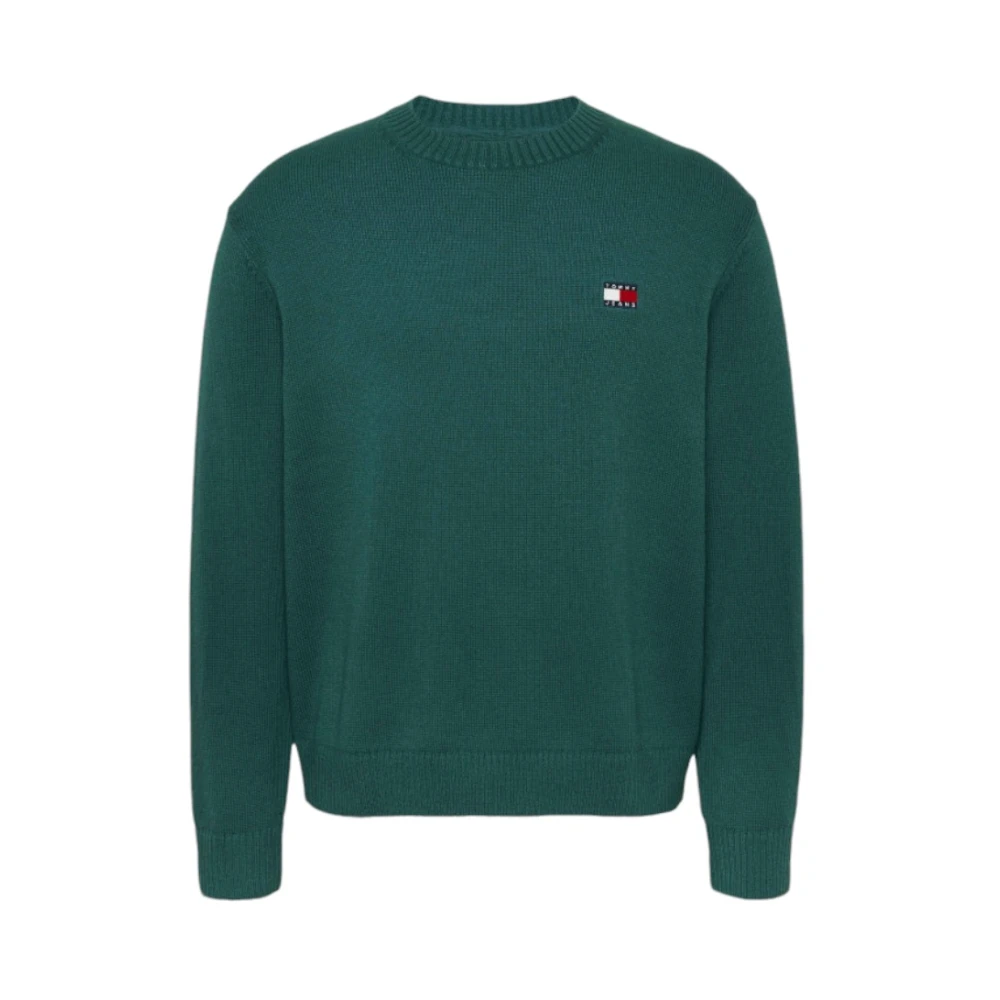 Tommy Jeans Stilren Stickad Topp Green, Herr