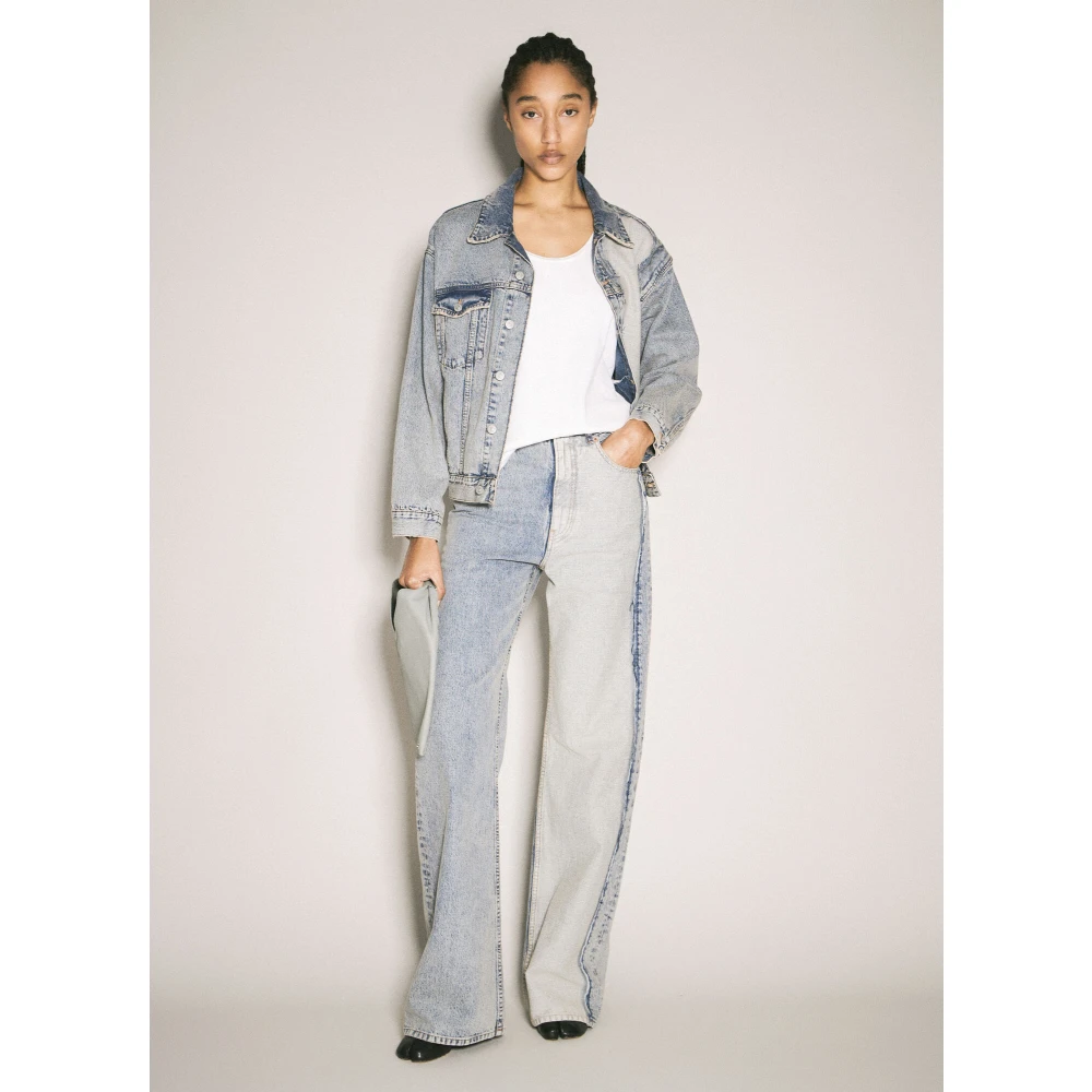 MM6 Maison Margiela Panel Inside-Out Jeans Blue Dames