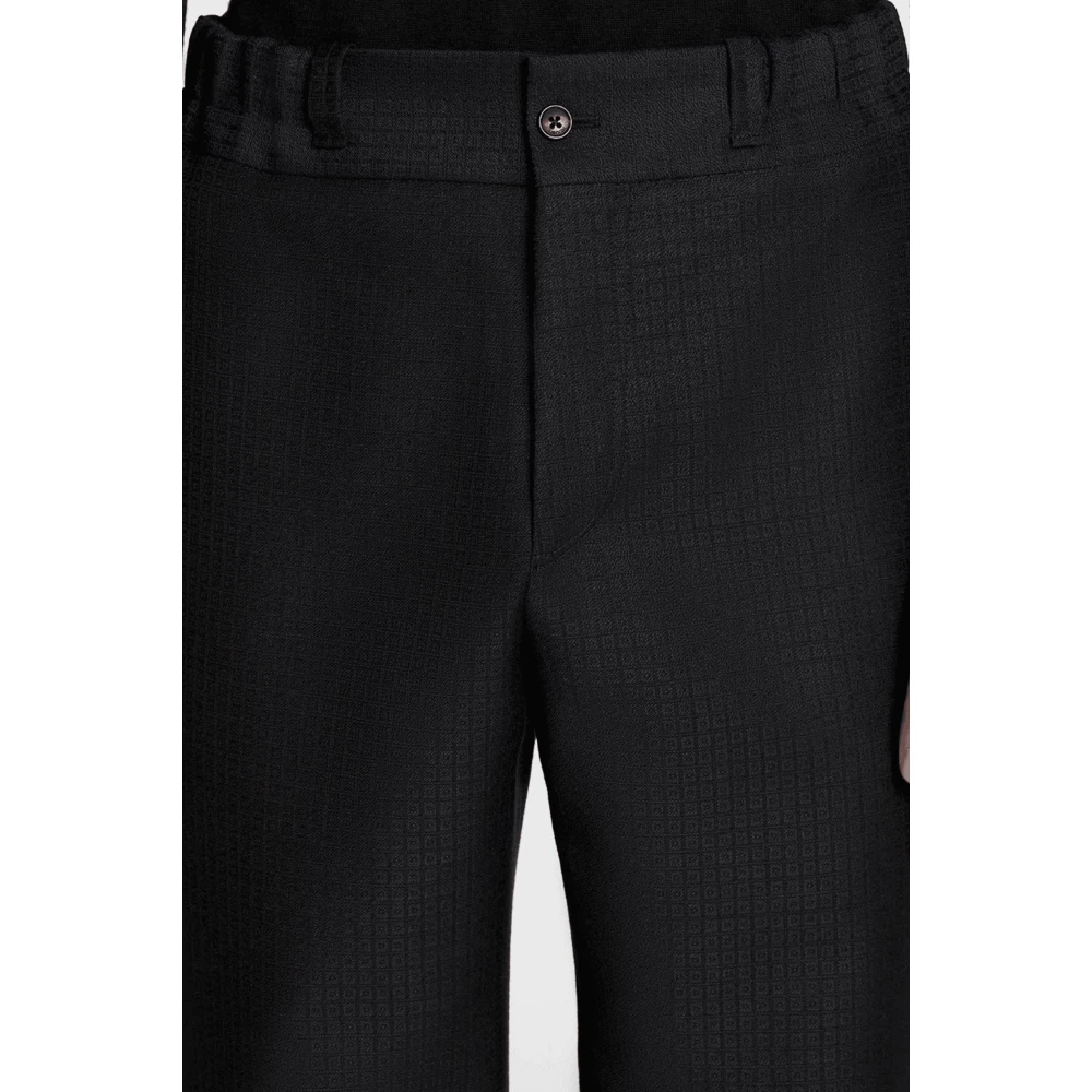 Lanvin Blauwe Rechte Elastische Taille Broek Blue Heren