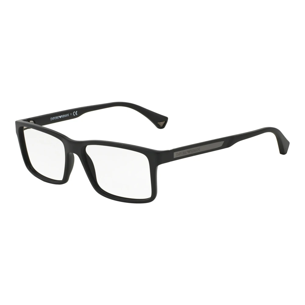 Emporio Armani Zwart Rubberen Montuur EA 3038 Black Unisex