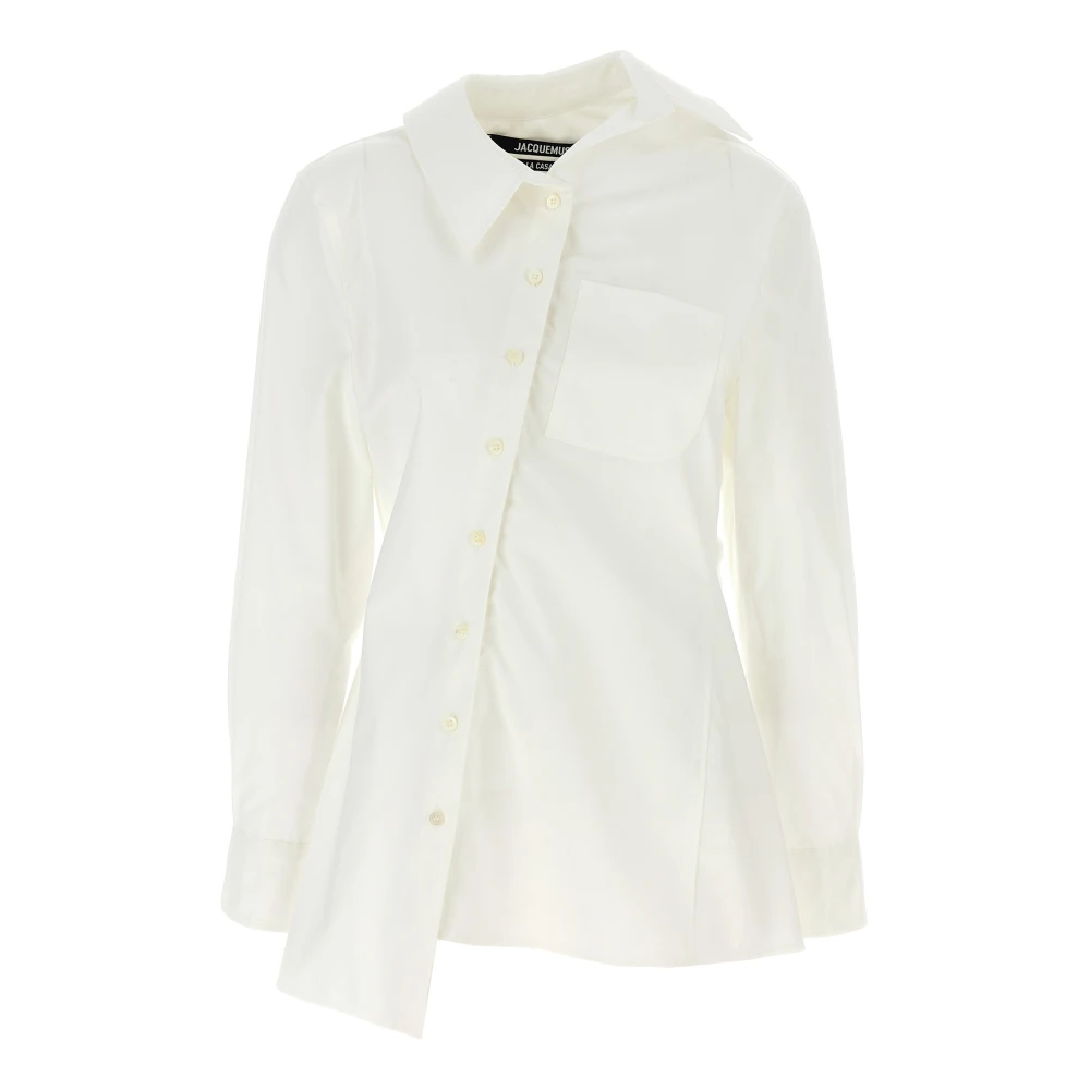 Jacquemus White La Chemise Pablo - Female - Shirts - Xs - Blouses & Shirts