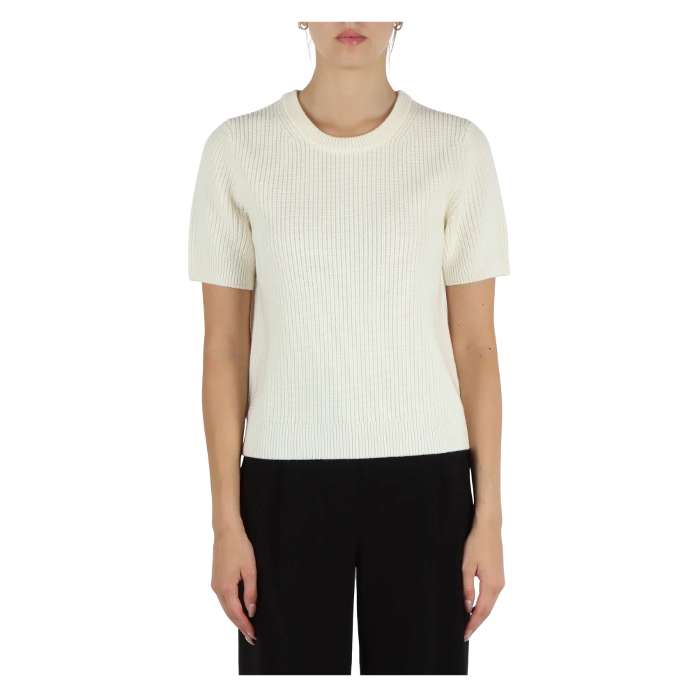 Michael Kors Merino Wol Ronde Hals Trui White Dames