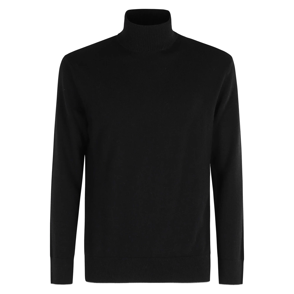 Eleventy Men's Black Cashmere Knitwear, Xl, Turtleneck Jumper