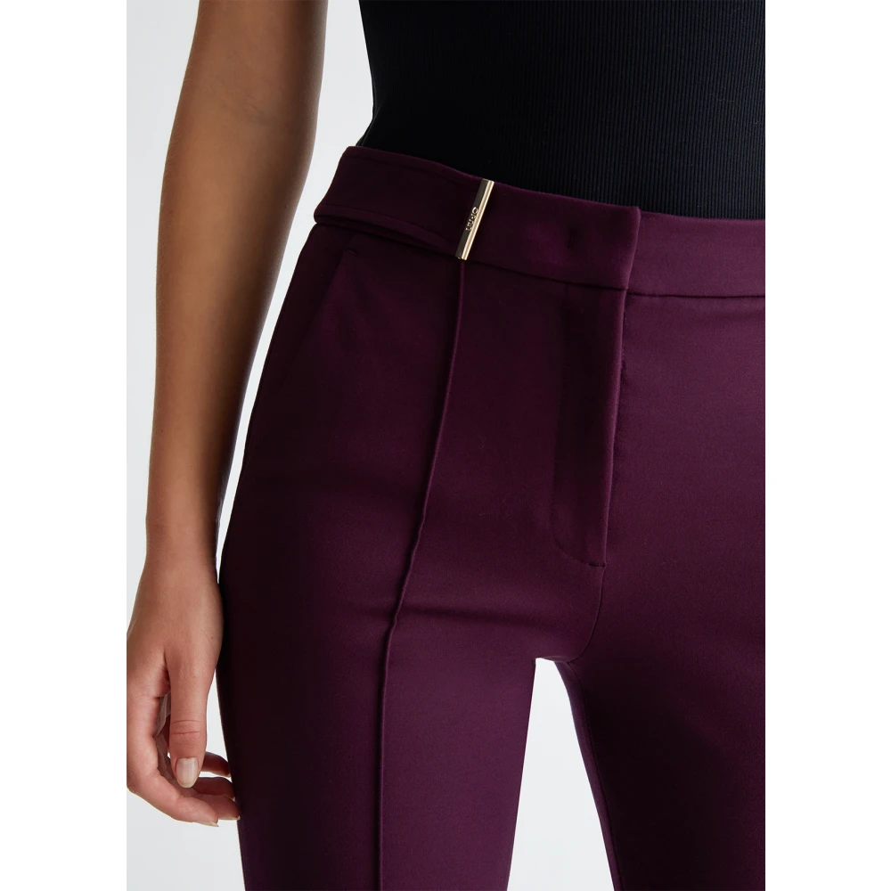 Liu Jo Flare Stretch Broek Purple Dames