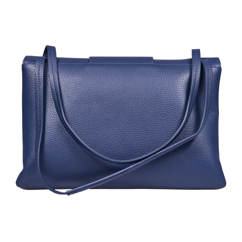 Hogan Blauwe Leren Schoudertas Blue Dames