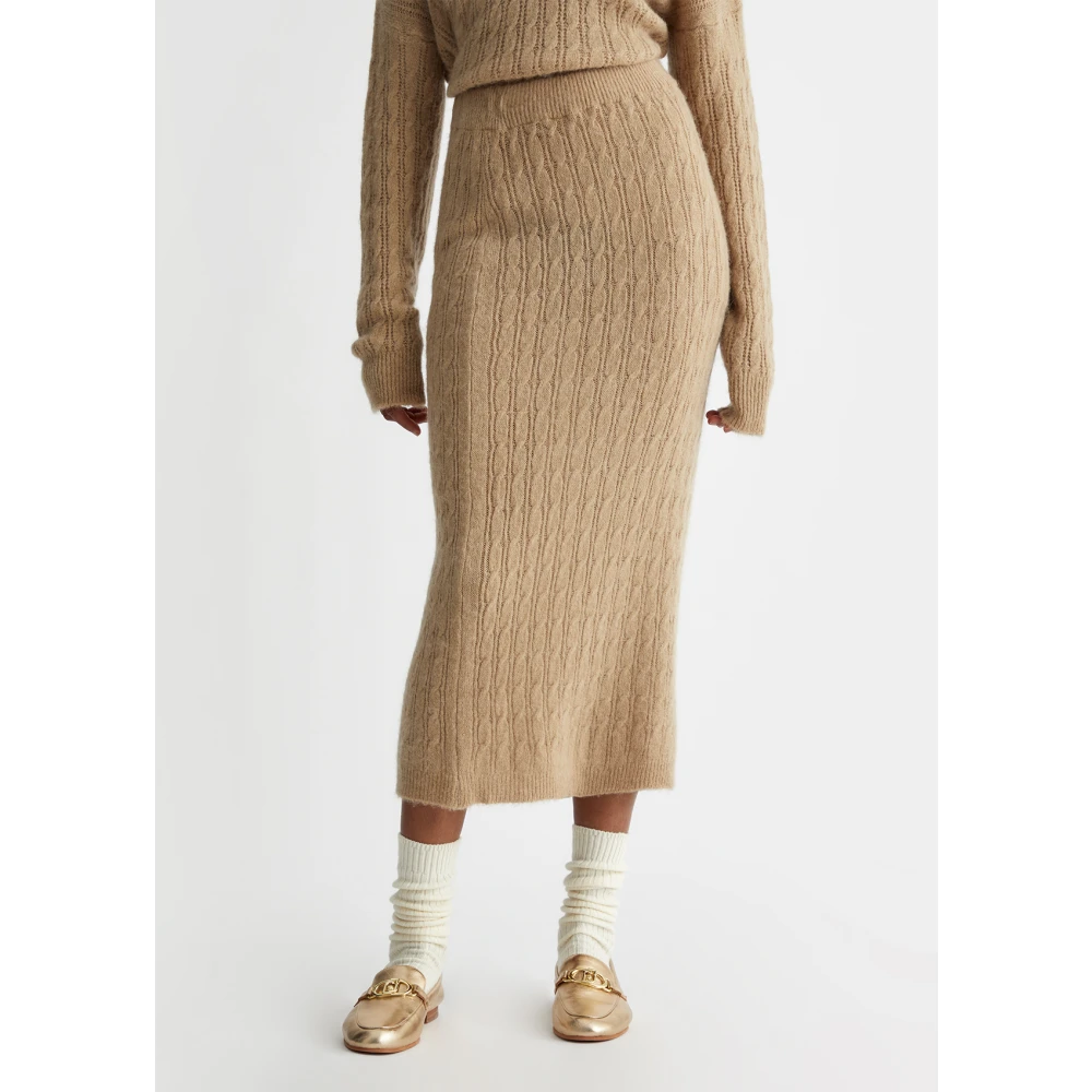 Liu Jo Alpaca Blend Rok Beige Dames