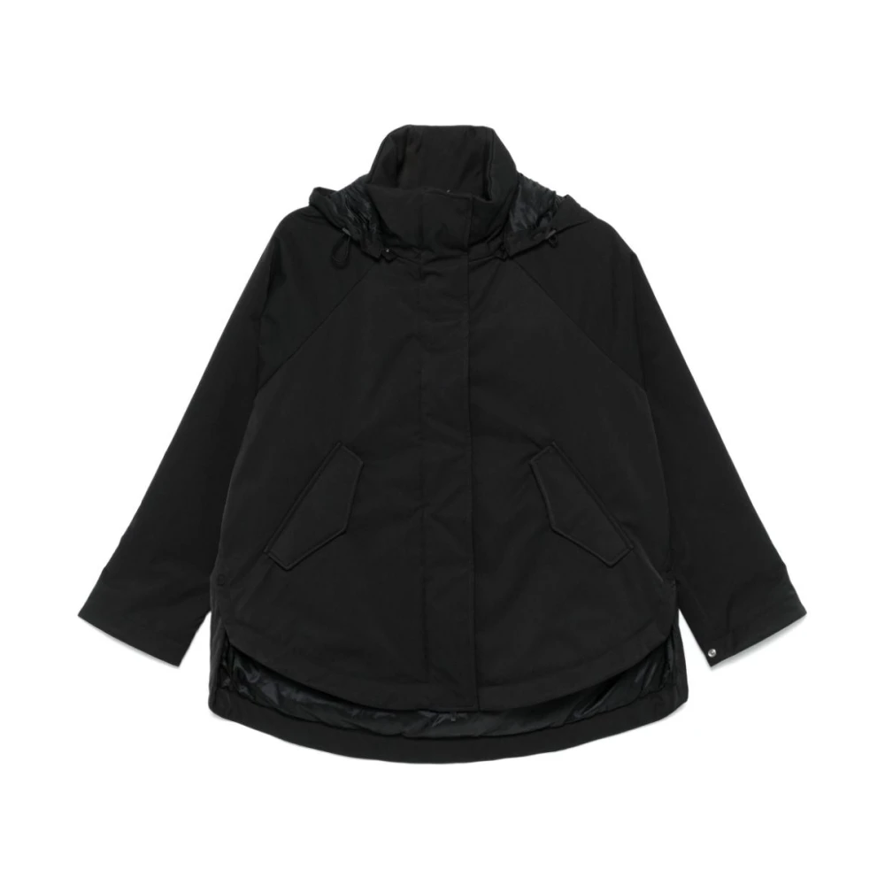 Herno Stijlvolle Hoodie Jas Black Dames