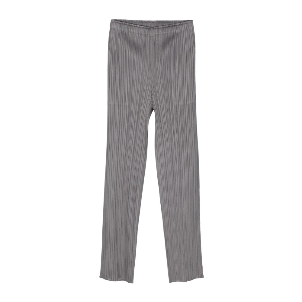 Issey Miyake Grijze Geplooide Broek Gray Dames