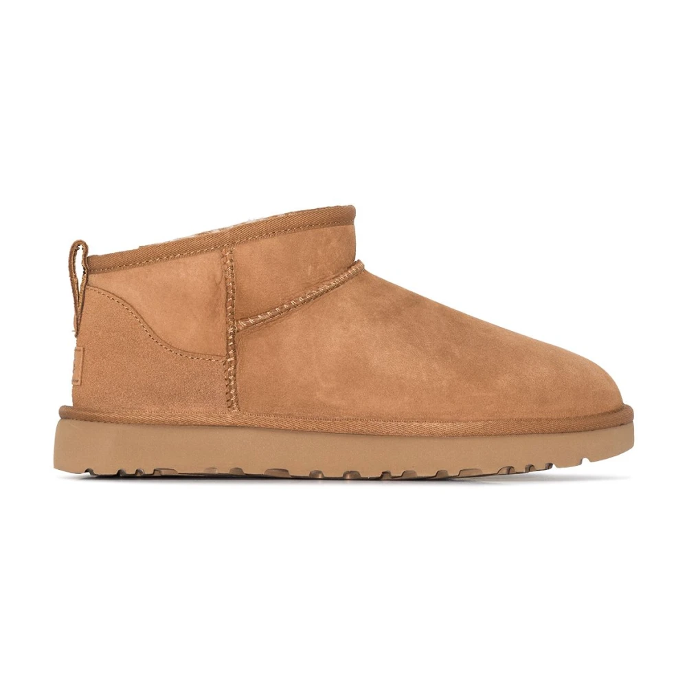 UGG Beige Classic Mini II Fårskinn Ankelboots Beige, Dam