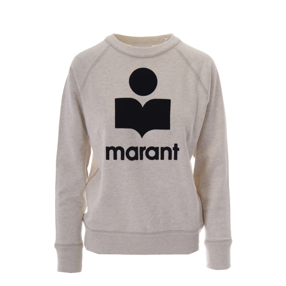 Marant Étoile Vrouw Beige Hoodies & Sweatvesten Dames, Xs, Katoen, Girocollo Sweatshirt