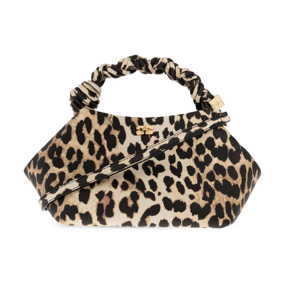 Ganni Vrouw Beige Tassen Dames, One Size, Leer, Eco Leren Handtas