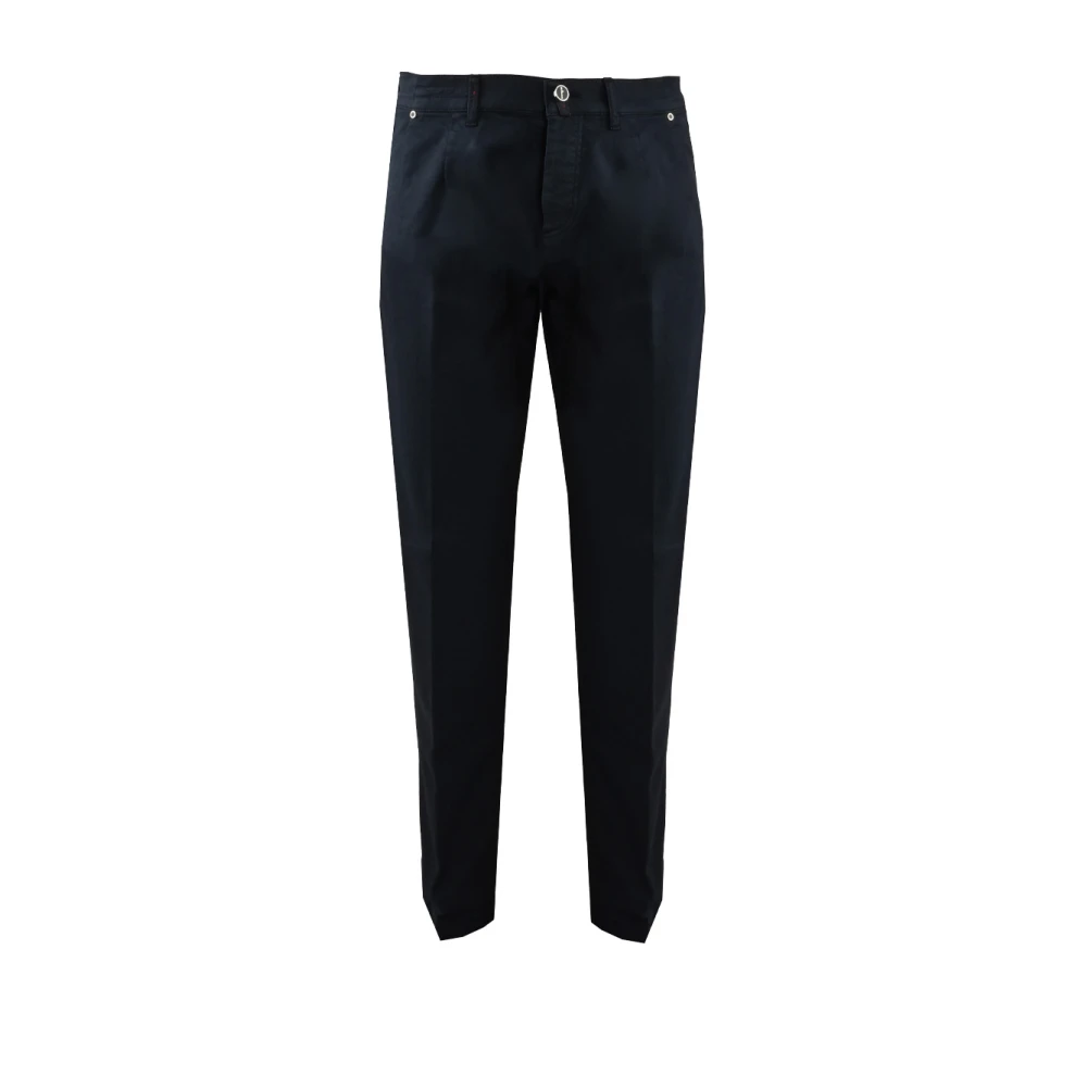 Kiton Katoenen Zomer Herenbroek Blue Heren