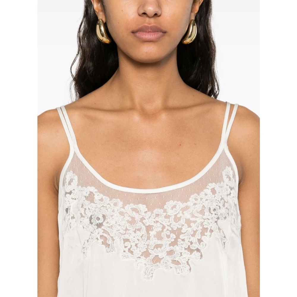 Twinset Witte Top Ss25 White Dames