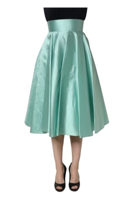 Pleated A-line Midi Kjol