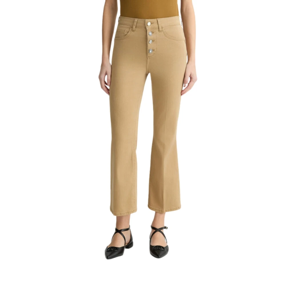 Liu Jo Hoge taille prinsessenbroek Beige Dames