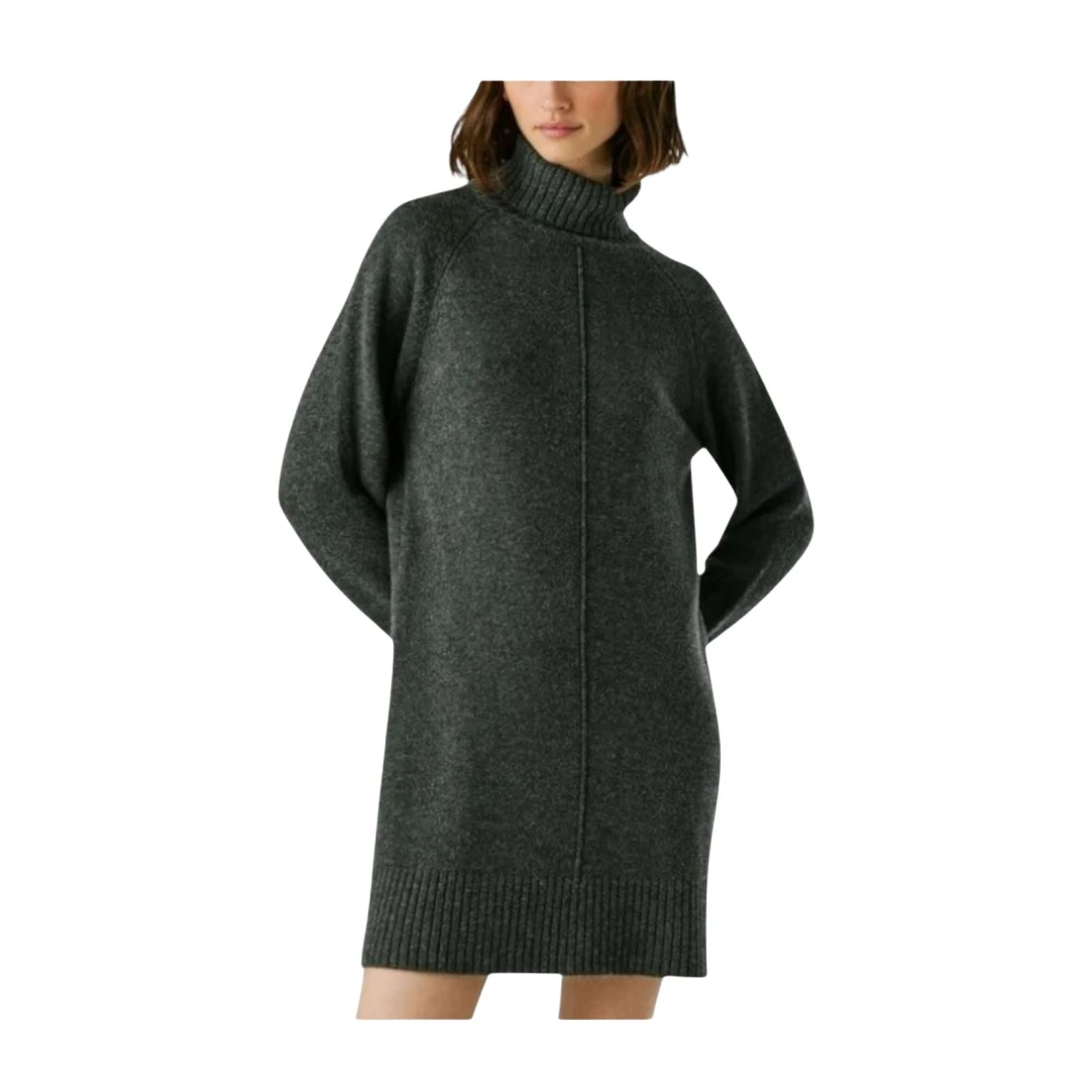 Pepe Jeans Women's Green Turtlenecks, S, Modern High Neck Dress
