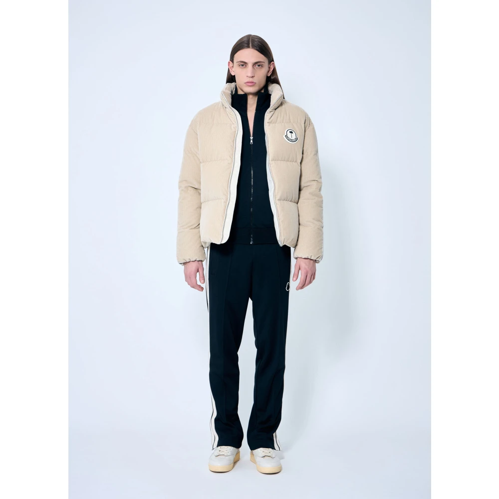 Moncler Korte donsjas in katoenweefsel Beige Heren