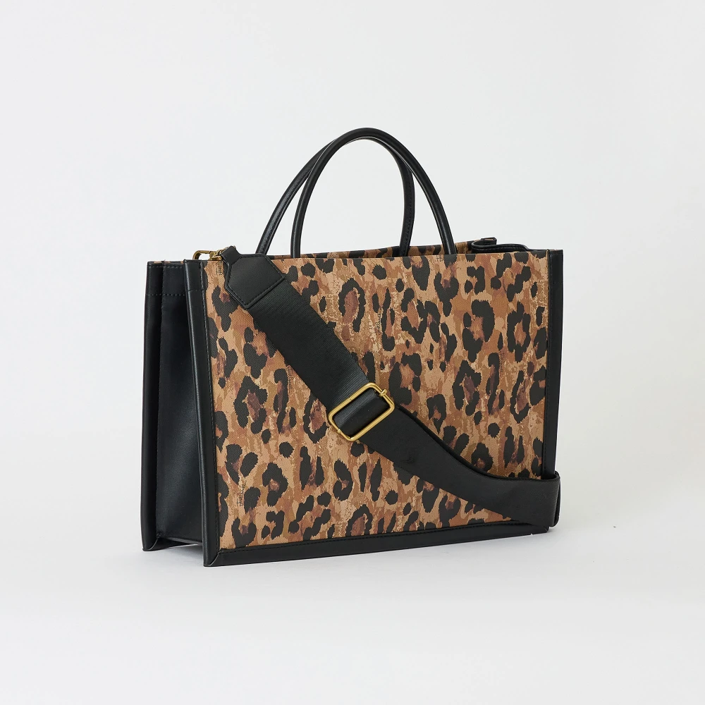 Just Cavalli Luipaardprint Schoudertas Brown Dames