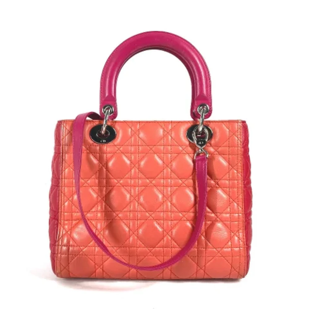Dior Vintage Pre-owned Leather dior-bags Orange Dames