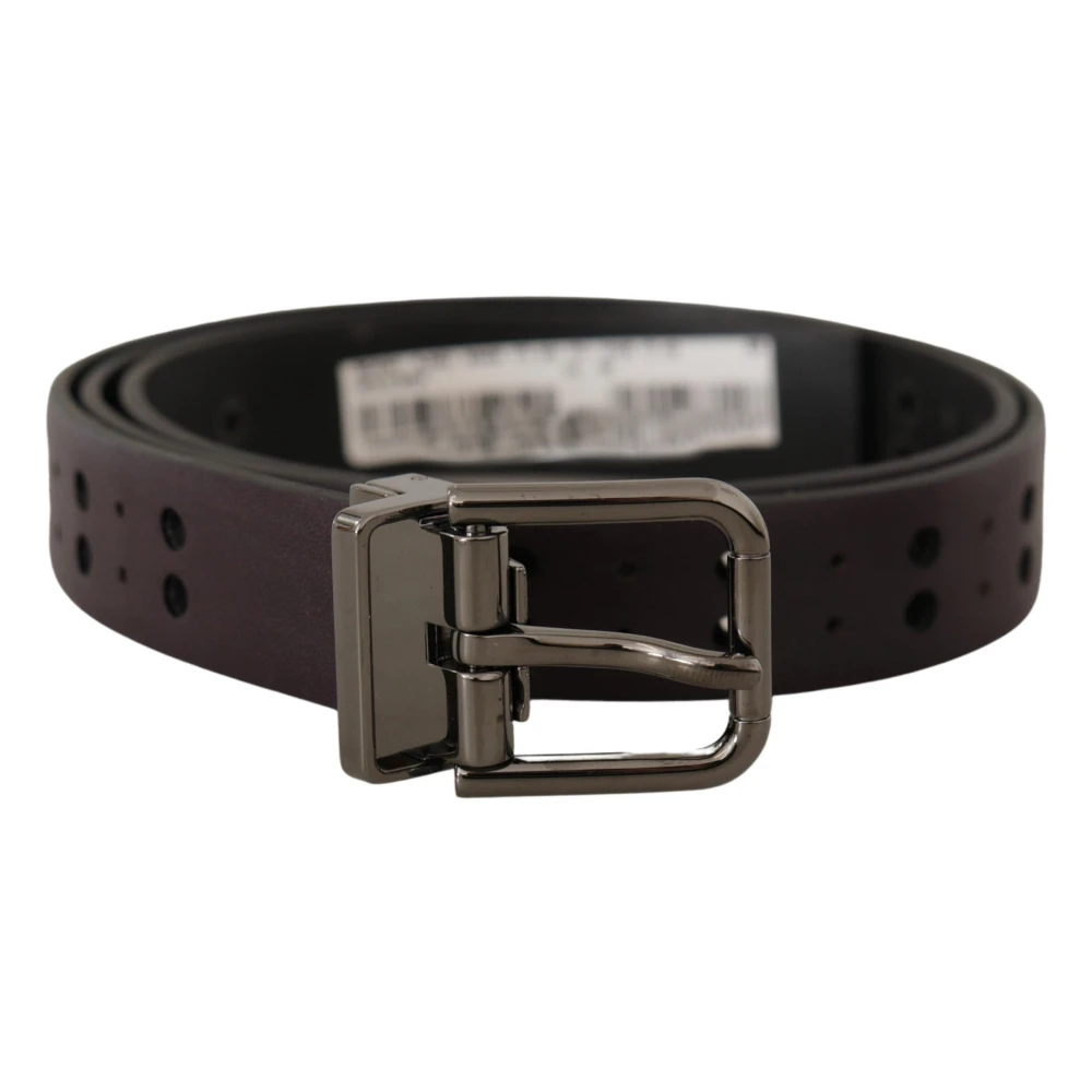 Dolce & Gabbana Bourgondisch Leren Riem Elegantie Brown Heren