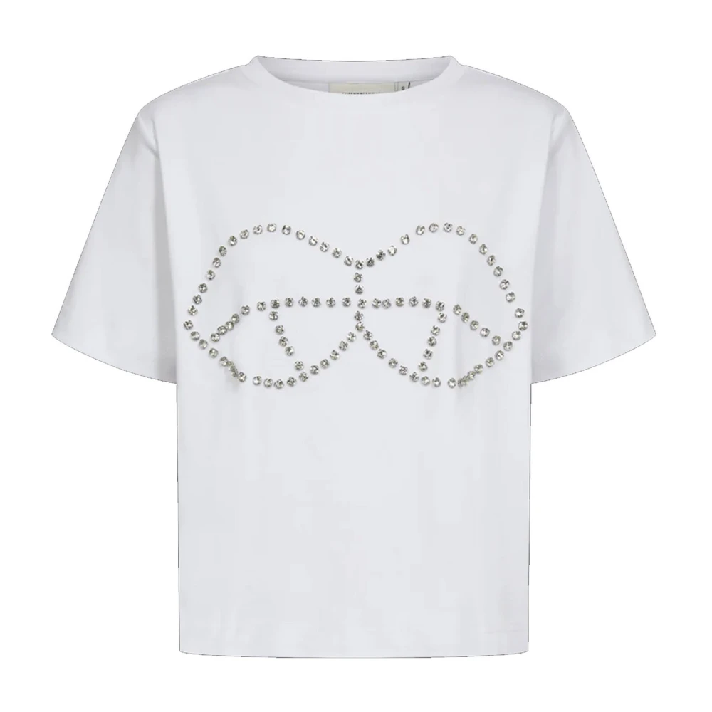 Copenhagen Muse Witte Muse Top & T-Shirt met Similisten White Dames