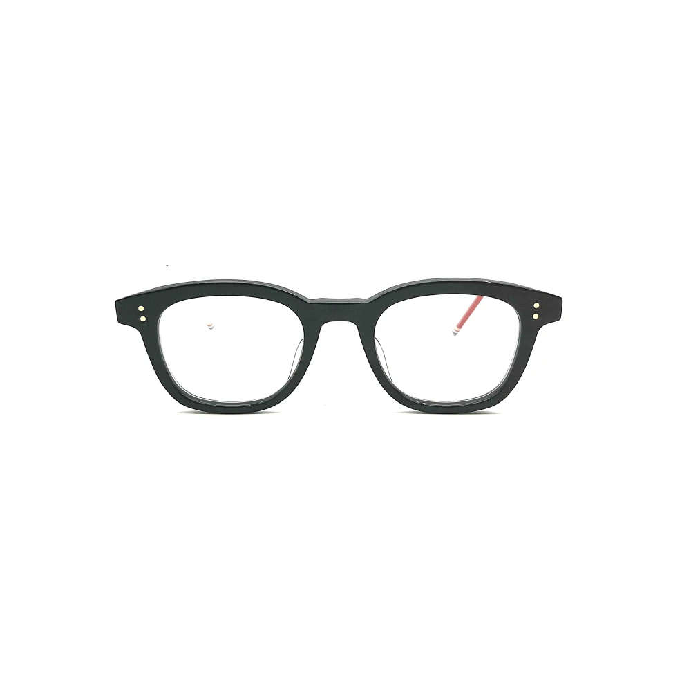 Thom Browne Stijlvolle Zwarte Leren Portemonnee Blue Unisex