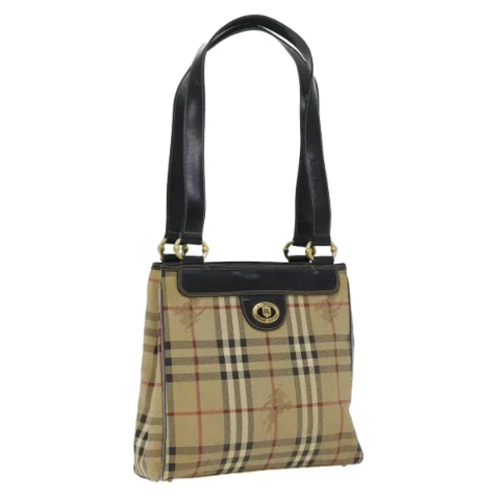 Burberry Vintage Pre-owned Leather handbags Beige Dames
