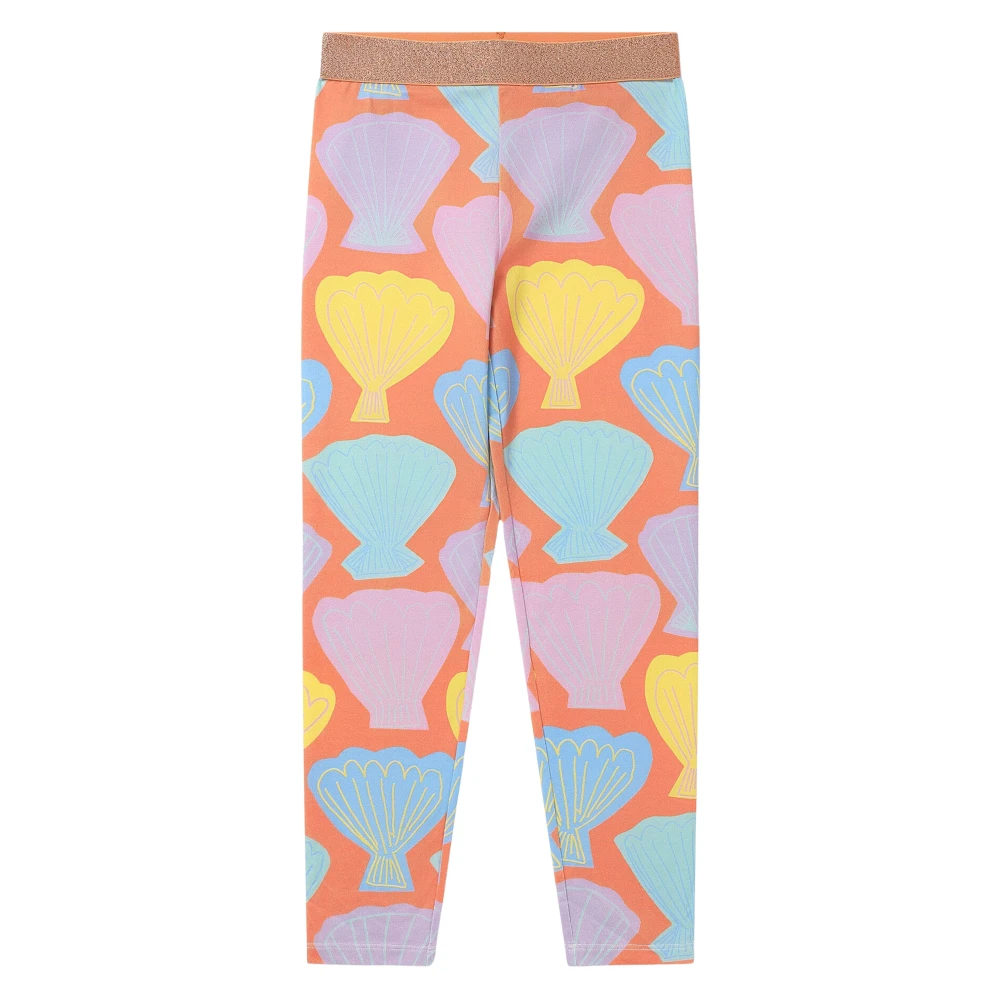 Stella Mccartney Girls Orange Leggings, 14 Y, Shell Print Leggings