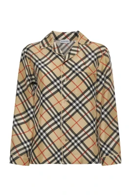 Check Silk Pyjama Shirt