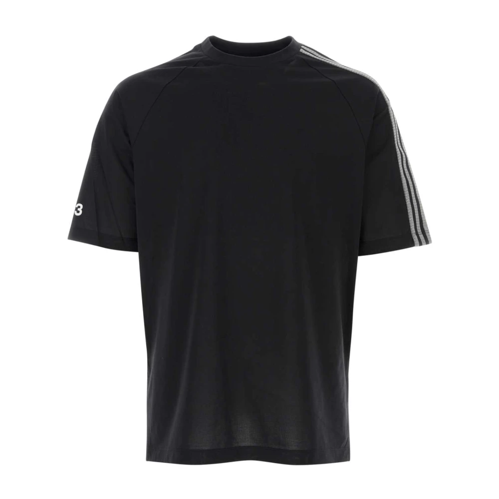 Y-3 Oversized Zwart Katoenmix T-Shirt Black Heren