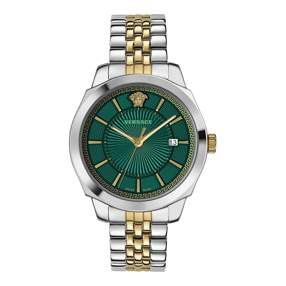 Versace Men's Gray Icon Classic Date Stainless Steel Watch