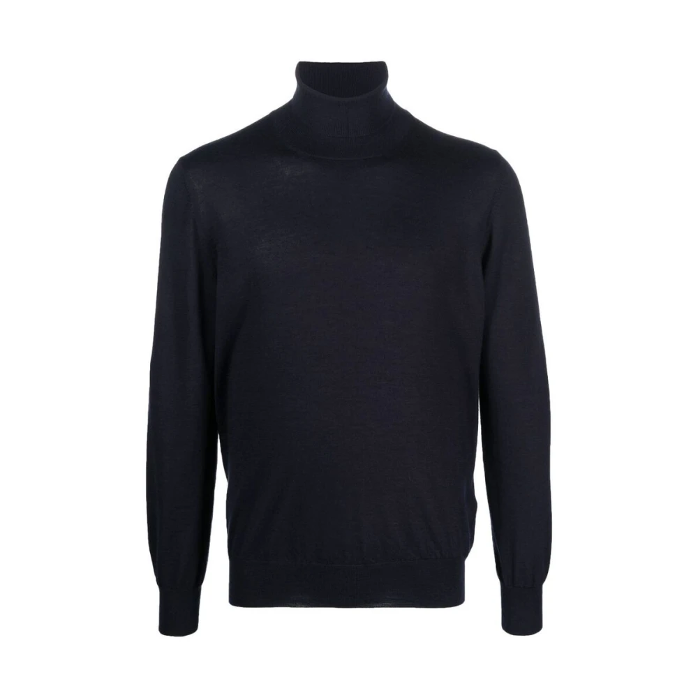 La Fileria Midnight Blue Roll Neck Sweater Blue Heren