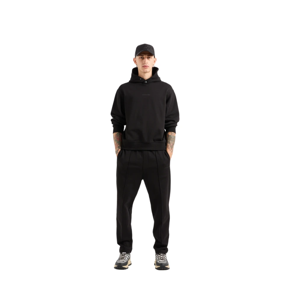 Armani Exchange Zwarte Hoodie Franse Terry Aw24 Black Heren