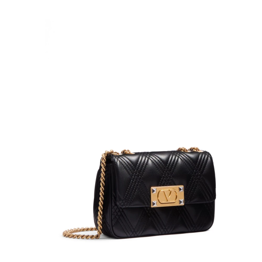 Valentino Garavani Zwarte Quiltie Kleine Schoudertas Black Dames