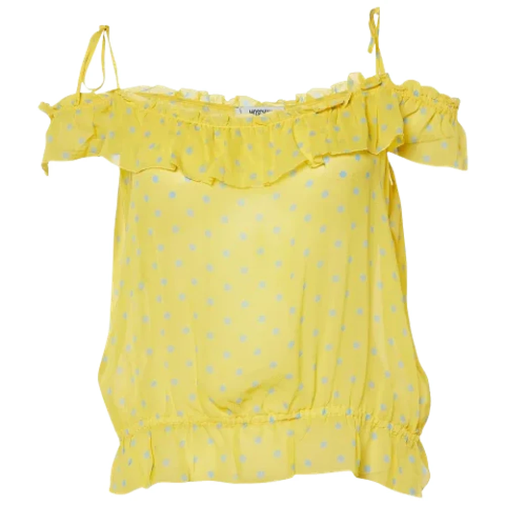 Moschino Pre-Owned Pre-owned Silk tops Yellow Dames