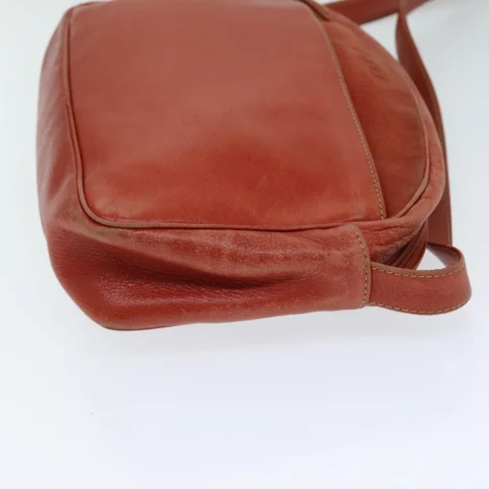 Loewe Pre-owned Leather shoulder-bags Orange Dames