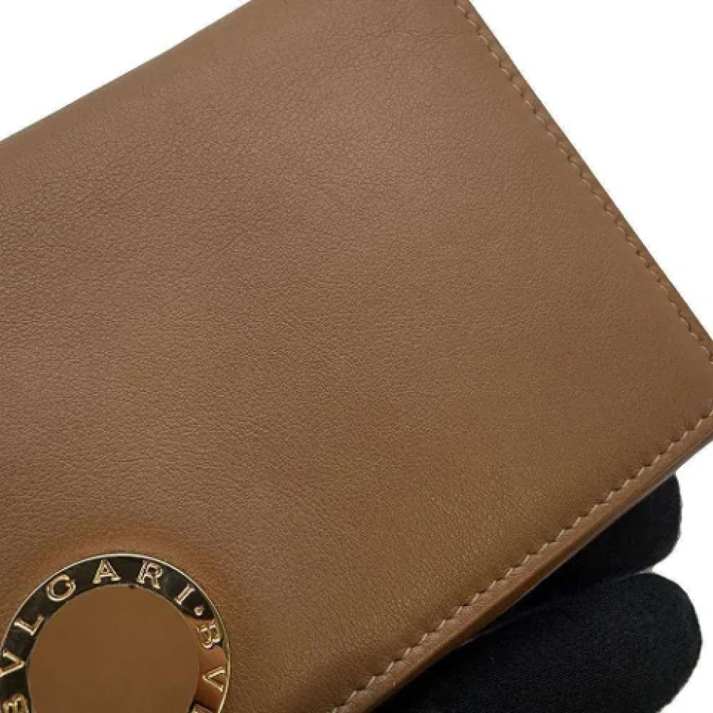 Bvlgari Vintage Pre-owned Leather wallets Brown Dames