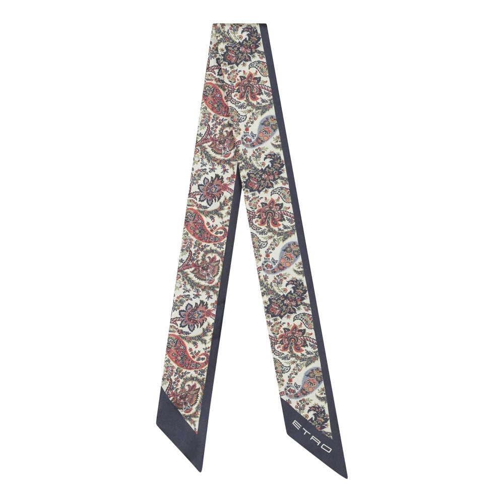 ETRO Bloemen Paisley Zijden Sjaal Beige Dames