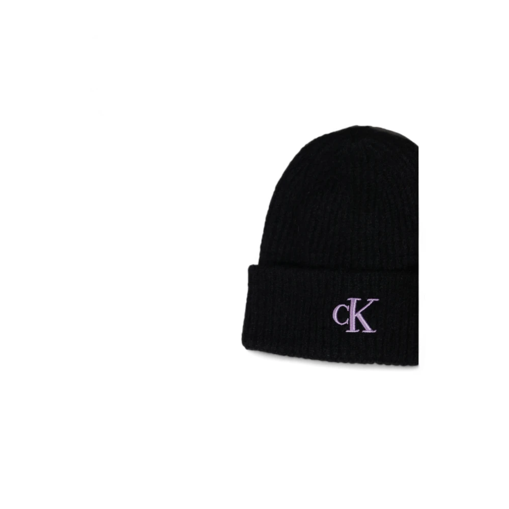 Calvin Klein Geborduurde Wintermuts Collectie Black Dames