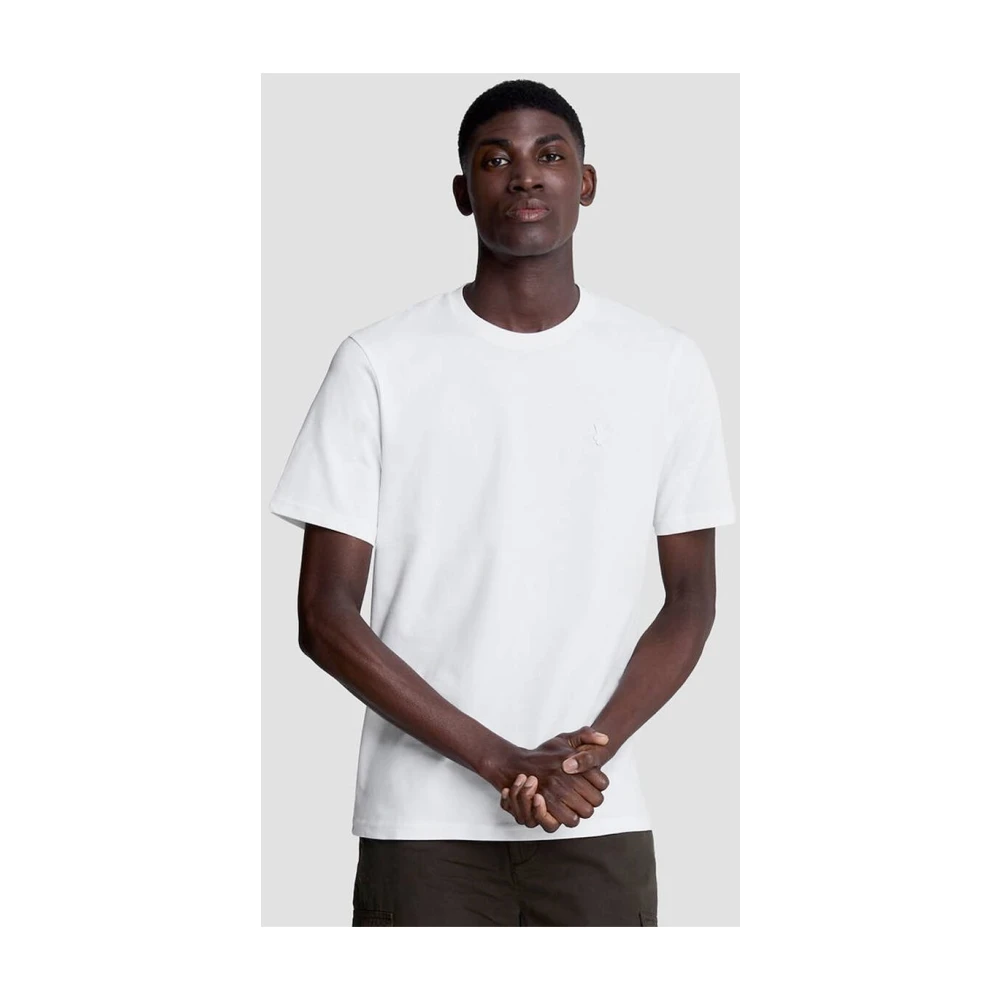 Lyle & Scott Korte Mouw T-shirt Ts400Ton White Heren