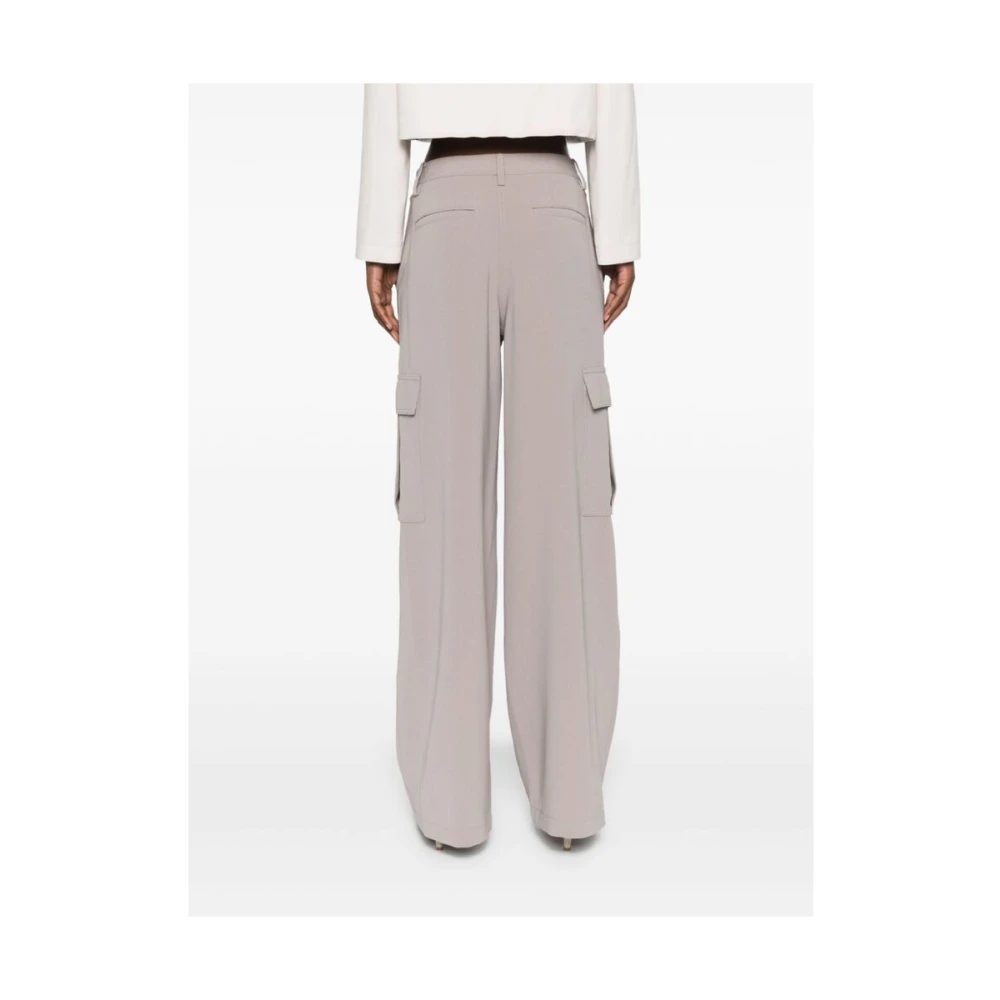 Theory Taupe Bruine Wide Leg Cargo Broek Gray Dames