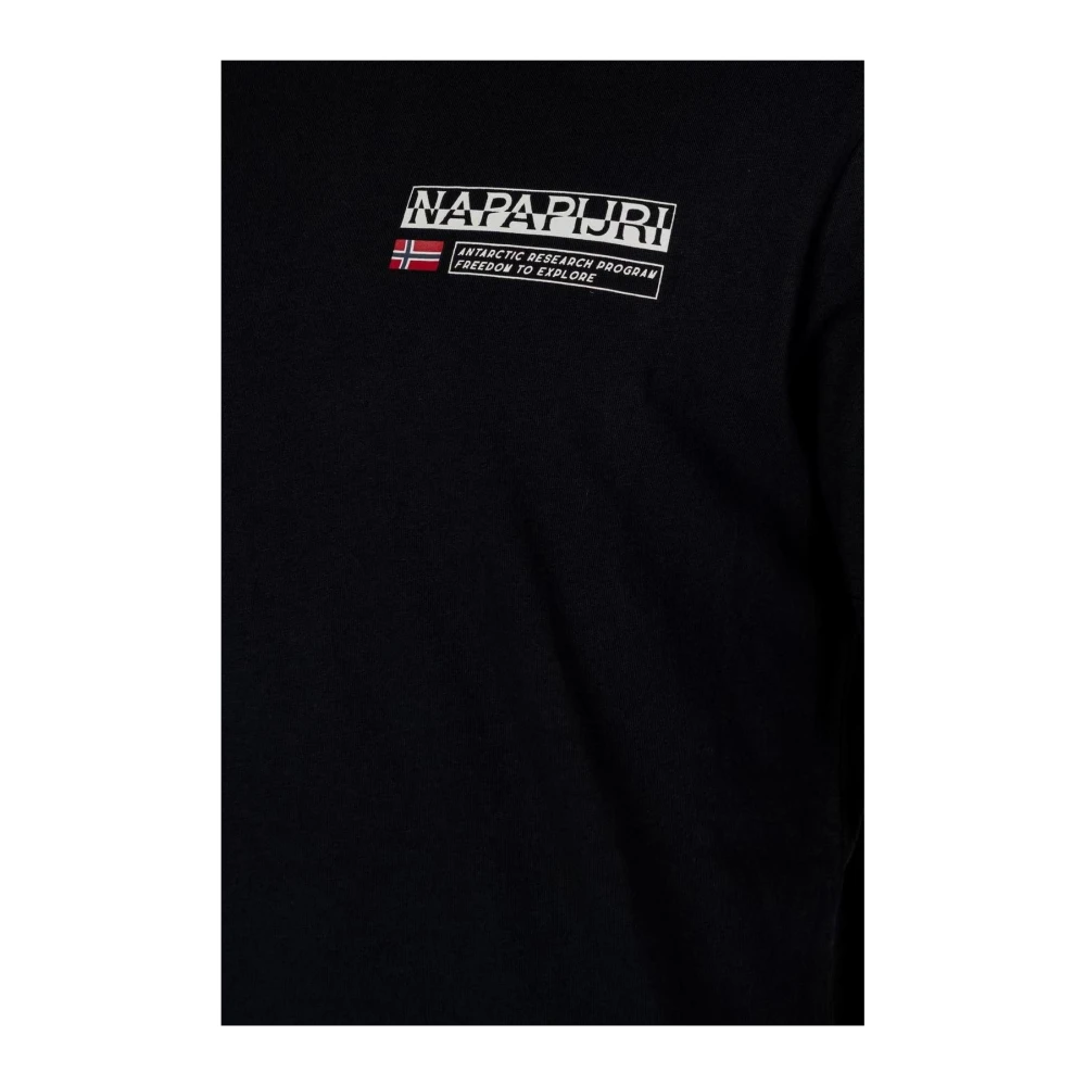 Napapijri Korte Mouw Crew Neck T-shirt Black Heren