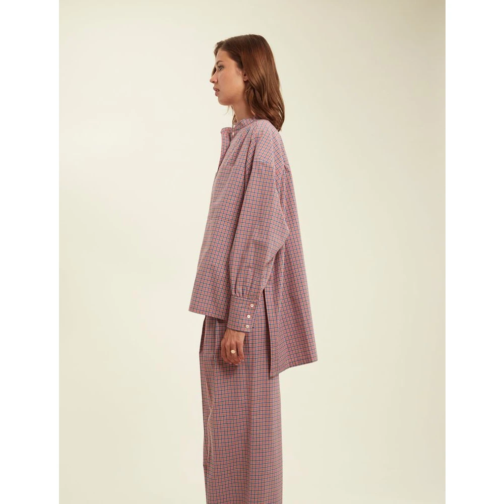 Ines De La Fressange Paris Rood geruite overhemd voor de zomer Multicolor Dames