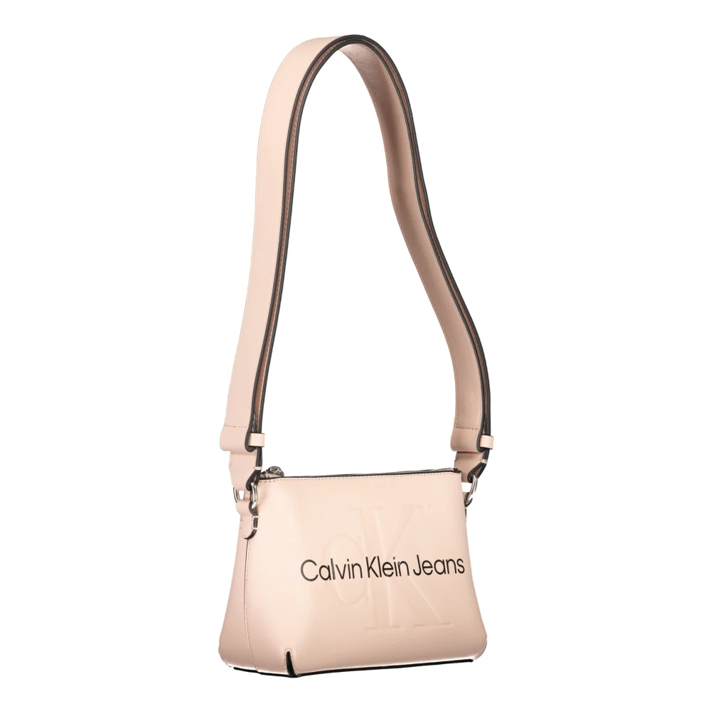 Calvin Klein Roze Schoudertas met Ritssluiting Pink Dames