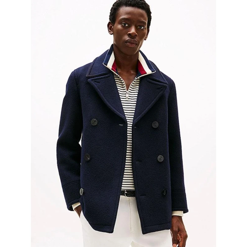 Tommy Hilfiger Klassieke Peacoat voor Premium Stijl Blue Heren