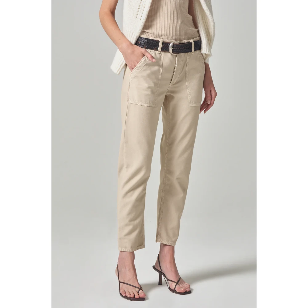 Citizens of Humanity Slim-fit Trousers Beige Dames