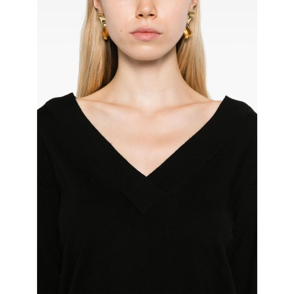 P.a.r.o.s.h. Zwarte Gebreide Top Black Dames