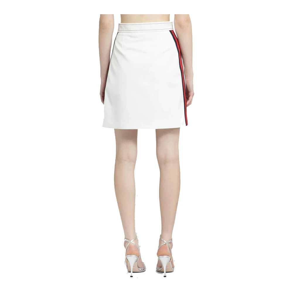 Gucci Interlocking G A-lijn Rok White Dames